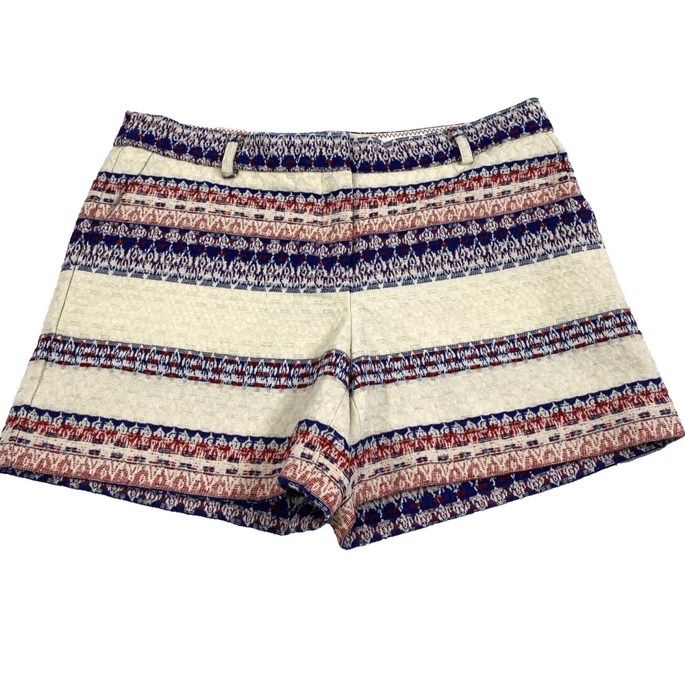 Katherine Barclay Shorts Womens 8 Jacquard Multi Color Striped Boho Vaca Resort